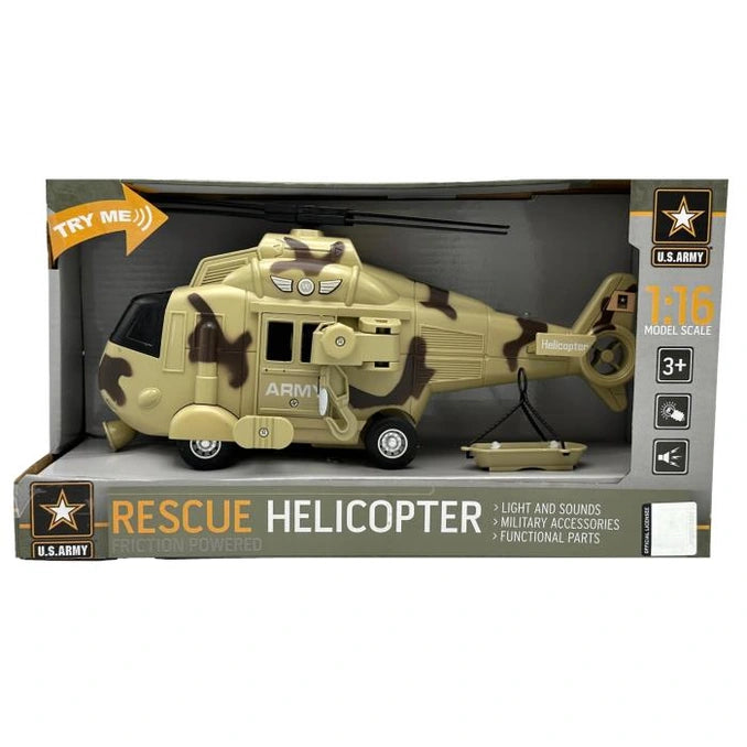 1:16 RESCUE HELICOPTER FRICTION POWERED